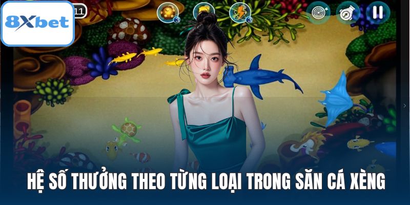 Hệ số thưởng theo từng loại trong săn cá xèng